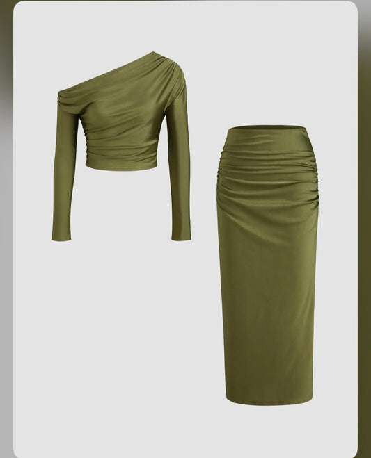 Green sideneck 2piece
