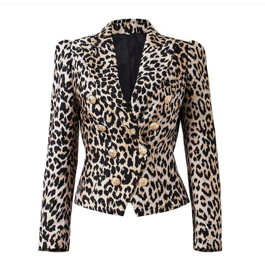 Animal print blazer